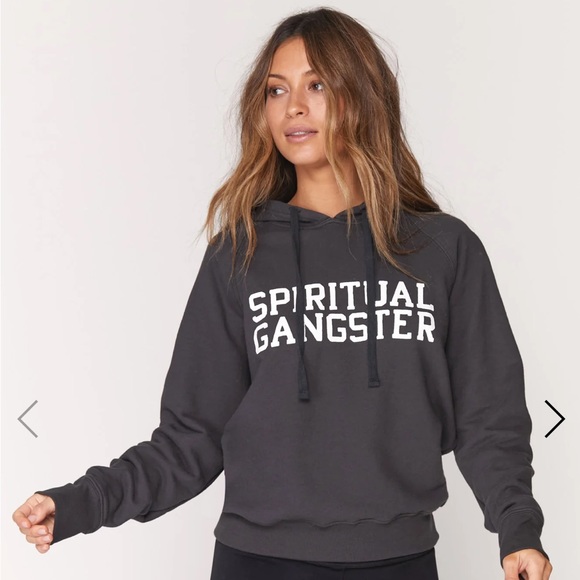 NWOT Spiritual Gangster Blue and Gray SG Pullover XS Unisex MSRP $89 - Picture 7 of 12